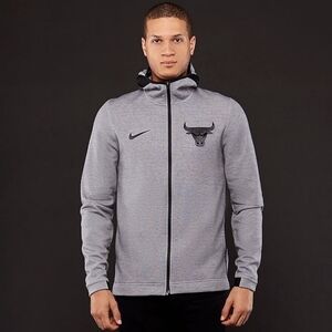 Nike Chicago Bulls DRY SHOWTIME FULL ZIP Gray Hoodie MEN'S SIZE XL
